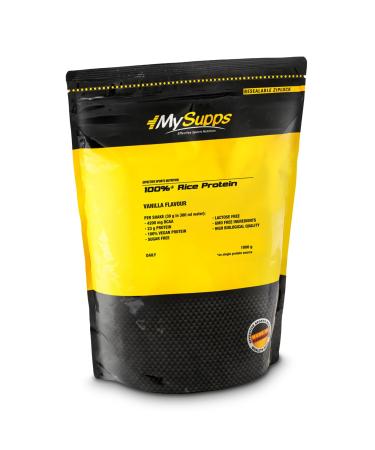 My Supps 1kg of rice protein powder vanilla high -dose - high -quality rice protein with 4200mg BCAA per portion - veganes rice protein powder made in germany