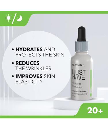 GEROVITAL Anti-Wrinkle Firming Face Serum - Collagen Elastin & Aloe Vera - 30ml Moisturizing Serum for Youthful Skin - Buy Online on GoSupps.com