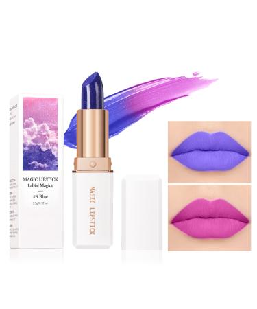 DAGEDA Temperature Color Lip Gloss  Waterproof Magic Colour Change Lipstick  Moisturizing and Nutritious Lip Balm For Women Lip Care Lip Stain Makeup(Blue Change into Purple)