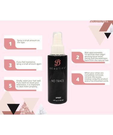 No Trace Hair Extensions Remover 4 OZ Spray Non oily Fast acting - Buy Online on GoSupps.com