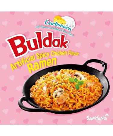 Samyang Hot Carbonara Ramen - 140g x 5 | Creamy Italian Carbonara | Harmonious Flavor Contrast | Perfect for Quick Meals | Unique Fusion - Buy Online on GoSupps.com