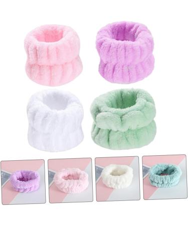 minkissy 4 Pairs Wristband Skincare Headbands Wrist Wash Band Cosmetic Hair Band Sweat Bands for Wrists Shower Hair Band Facial Hair Band Make up Hair Headbands Plush Sweatband Spa Miss - Buy Online on GoSupps.com