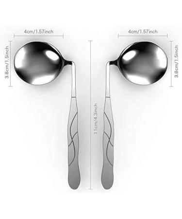 Adaptive Curved Utensils Stainless Steel Adaptive Eating Aid Anti-Shake Angled Spoon for Elderly Parkinson Arthritis & Handicap Left - Buy Online on GoSupps.com