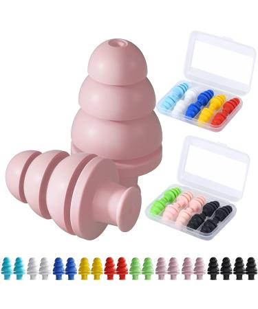 Ear Plugs for Sleeping Noise Cancelling 10 Pairs Reusable Earplugs for Sleeping Concert Snoring Travel Work Soft Style 8Colors 33dB Highest NRR