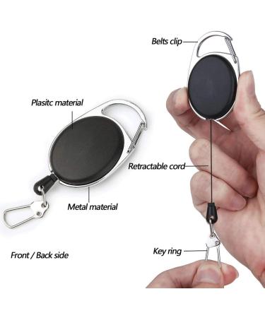 6PCS HiBD Fishing Zinger Retractors with 360 Rotation Buckle - Ideal for Fishing, Climbing, Hiking & Outdoor Sports - Buy Online on GoSupps.com
