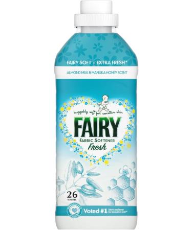 Fairy Fresh Fabric Conditioner Snuggly Soft for Sensitive Skin 26 washes 858ml & Fairy Fresh in Wash Scent Booster Beads 2 Pack x 176gr Almond Milk & Manuka Honey + For you Organza small bag - Buy Online on GoSupps.com