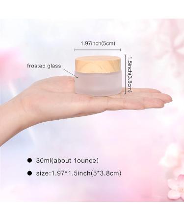 30ml Frosted Glass Cosmetic Containers with Leakproof Lids - 4 Pack - Ideal for DIY Makeup, Lip Scrub, Lotions, and Eye Creams - Buy Online on GoSupps.com