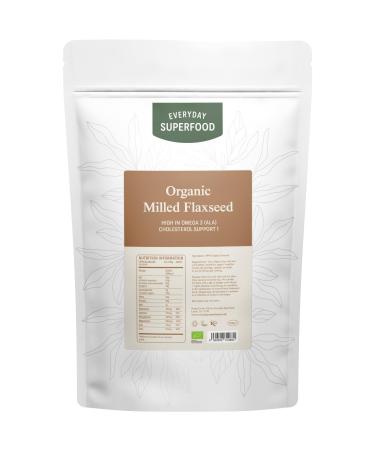 Organic Milled Flaxseed 1.8kg Premium Cold Pressed and Ground Flax Seeds Natural Raw Vegans and Kosher 1.8 kg (Pack of 1)
