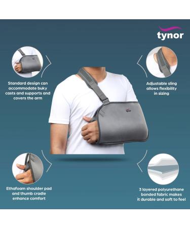 Shop Grey Pouch Arm Sling Baggy - All Sizes Available Large Unit - Stylish & Functional - Buy Online on GoSupps.com