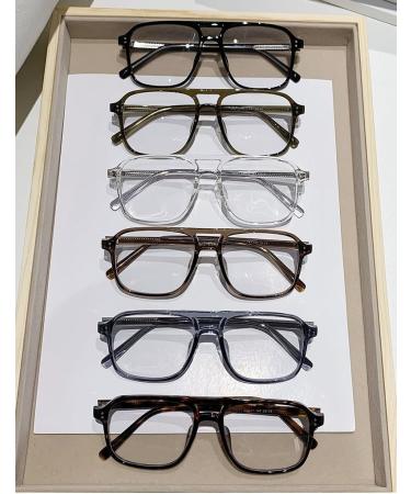 Fashionable Anti-Blue Light Reading Glasses | Anti-Glare Computer Readers - 3.00 Power C6 | Stylish Big Frame Eyewear for Comfort & Eye Protection - Buy Online on GoSupps.com