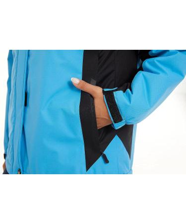 Magcomsen Women's Winter Snow Ski Jacket | Water-Resistant Parka with Hood | Windproof & Rainproof | Fleece Lined | Black - Size XX-Large - Buy Online on GoSupps.com