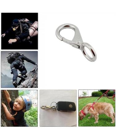 Stainless Steel 316 Mini Fixed Spring Snap Leash Hook with Quick Release - Marine Boat Rigging Hardware (83mm) - Buy Online on GoSupps.com