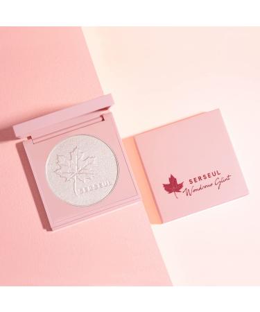 Serseul Glossy Glitter Highlighter Makeup Palette with Mirror - White Champagne 01 - Buy Online on GoSupps.com