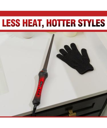 CHI Lava Tapered Hairstyling Wand - Versatile Curling Iron for Medium & Long Hair - Flawless Curls with Lower Temperature - 3/8 to 3/4 Barrel - Buy Online on GoSupps.com