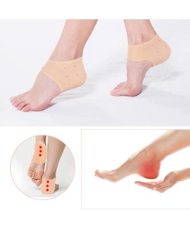 2 Pairs of Silicone Heel Cushions | Breathable Heel Spur Inserts & Heel Pain Relief Pillows for Dry Cracked Skin - Buy Online on GoSupps.com