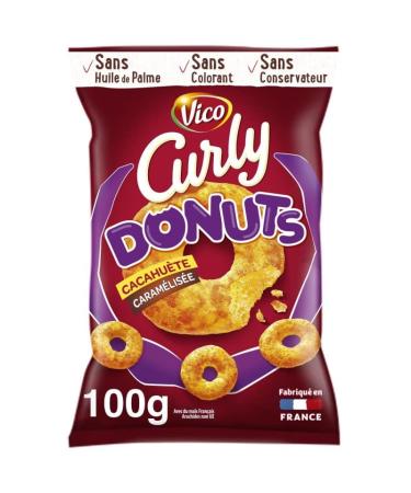 VICO - Curly Peanut Donuts 100g - Pack of 4 - Sold as a Lot