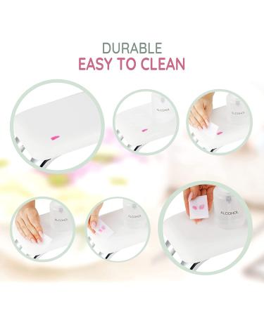 Nail Salon Arm Rest Cushion for Nail Tech - Microfiber Leather Hand Pillow Stand for Acrylic Nails Manicure Desk Station - Thick Pink Non Slip Sponge Pad - Buy Online on GoSupps.com