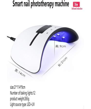 DXIA 36W UV LED Nail Dryer with Timer & USB - Fast Gel Nail Curing Lamp White - Buy Online on GoSupps.com