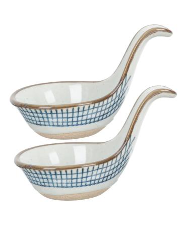 2pcs Caviar Spoon Ceramics Dessert Food 10x6cm Assorted Color