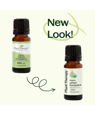 Plant Therapy Organic Lemon Eucalyptus Essential Oil 10 mL (1/3 oz) 100% Pure USDA Certified Organic Undiluted Natural Aromatherapy Fresh Scent for Deodorizing - Buy Online on GoSupps.com