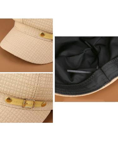 Women's Warm Coffee Newsboy Cap - Trendy Vintage Cabbie Hat for Ladies and Girls - Buy Online on GoSupps.com