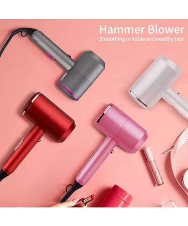 1800W Professional Ionic Hair Dryer with Diffuser Power Hairdryer Lightweight Hair Dryer with Concentrator Attachments Fast Drying Time and Low Noise For Household Travel Office (Pearl White) - Buy Online on GoSupps.com