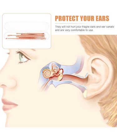 Lurrose Rose Gold Spiral Ear Wax Pick Set - 14.7CM Ear Wax Scraper Tool - Buy Online on GoSupps.com