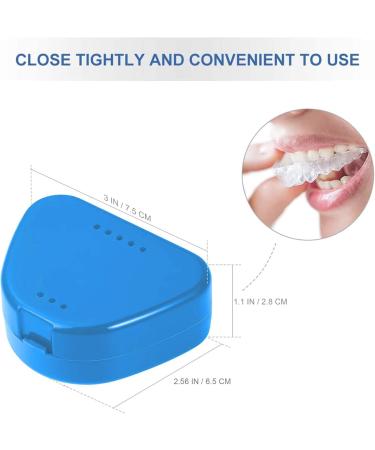 Prosthesis & Denture Box - Secure Container for False Teeth | Durable Dental Cup in White & Blue - Buy Online on GoSupps.com