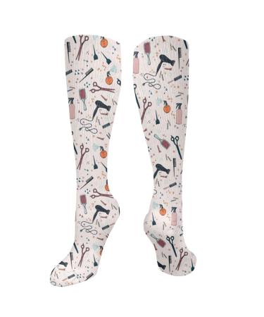 Hairdressing tools compression socks for women and men circulation 15-20 mmHg is the best support for sporty running cycling