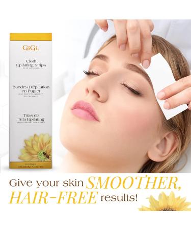 Gigi Spa Cloth Epilating Strips | 100 Small Wax Strips for Smooth Skin - Buy Online on GoSupps.com
