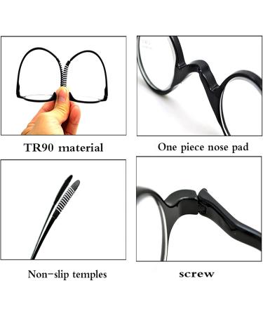 KDOQ Black Round Blue Light Filter Glasses - HD Anti Blue Light Glasses for Eye Strain Relief | Shop Internationally - Buy Online on GoSupps.com