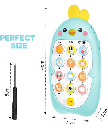 Buy Aolso Baby Phone Musical Toy - Electronic Language Learning Smartphone for Babies & Kids (Chick-Blue) | Perfect Gift for Boys & Girls - Buy Online on GoSupps.com