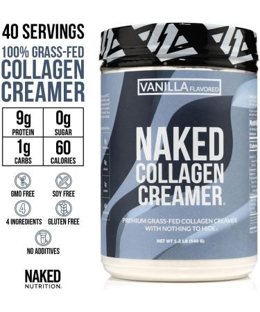 NAKED Vanilla Collagen Peptides 19.4oz (25 Servings) Vanilla Collagen Coffee Creamer (40 Servings) Grass-Fed Pasture-Raised Non-GMO Gluten-Free Dairy-Free - Buy Online on GoSupps.com