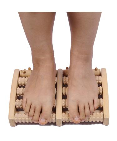 Denformy Wooden Foot Roller,Plantar Fasciitis Support,Soothes Foot Tension,Relieve Foot Arch Pain, Plantar Fasciitis, Muscle Soreness (7.5*10.6 Inches)