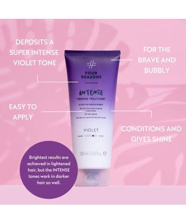 Four Reasons Intensive Toning Treatment Violet | 200ml Semi-Permanent Direct Dye for Brightened Hair | Intense Violet Color Results - Buy Online on GoSupps.com