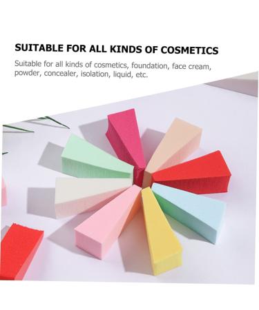 FRCOLOR 30pcs Triangle Makeup Puffs - Jaw Trainer Cosmetic Wedges for Flawless Application | Green Makeup Sponge Set - Buy Online on GoSupps.com