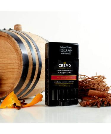 Cremo Anti-Perspirant & Deodorant No.13 Reserve Blend | 2.65 oz | Long-Lasting Protection - Buy Online on GoSupps.com