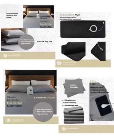 GroundedZen Earthing Mat 68.6 x 25.4 cm - Enhance Wellness & Sleep | International Shipping Available - Buy Online on GoSupps.com