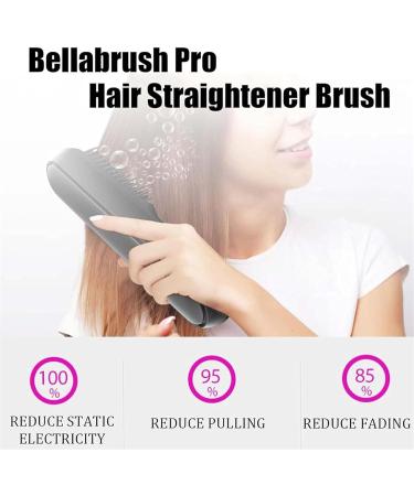 BellaBrush Pro Bella Brush Pro BellaBrush Pro Hair Straightener Brush BellaBrush Portable Straightener Brush Heated Hair Comb Cordless Hair Straightener Comb for All Hair Types (Black) - Buy Online on GoSupps.com