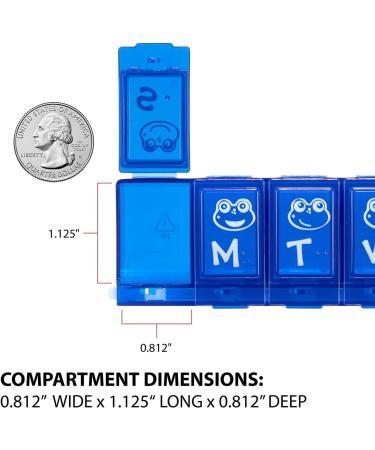 Shop EZY DOSE Kids Weekly Pill Planner - Secure Vitamin Organizer with Locking Compartments | International Shipping Available - Buy Online on GoSupps.com