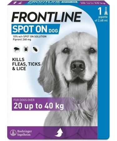 Frontline Spot On Flea Treatment For Dogs 20-40kg 1 pipettes Flea And Tick Treatment For Dogs Frontline Flea Treatment For Dogs Frontline Spot On For Dogs Frontline For Dogs - Buy Online on GoSupps.com