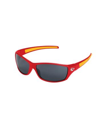 FOCO Men's NFL Team Logo Sport Athletic Sunglasses Kansas City Chiefs One Size Team Color Wrap