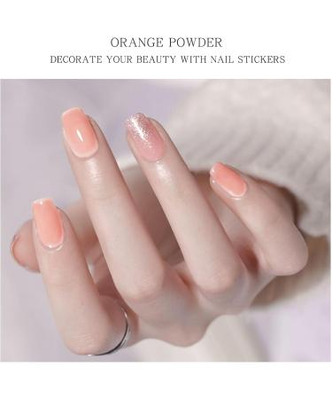 JMEOWIO Semi Cured Gel Nail Strips Cream Orange Pink Gel Nail Stickers Nail Supplies Nail Art Design Decoration Accessories - Buy Online on GoSupps.com