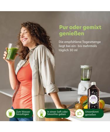  Vita Biosa Vita Biosa Organic Quality Berries 1L - Sweet and Sour Variety with Aronia Concentrate - St. John's Juice and Blueberry Juice - in a popular 1000ml bottle - Buy Online on GoSupps.com