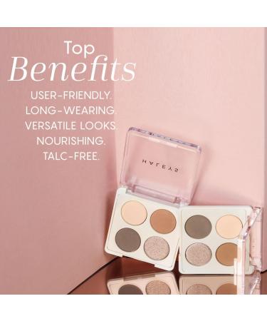 HALEYS Eyeshadow Quad Palette - Long-Wearing Talc-Free Vegan Makeup with Buttery Shades Matte & Glitter Smooth Blending - Buy Online on GoSupps.com