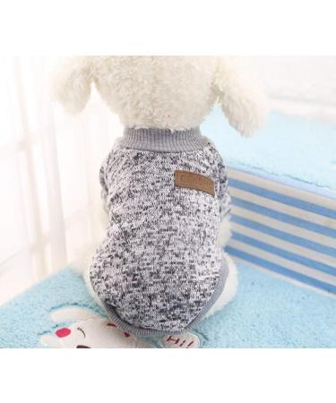 Warm Pet Dog Cat Sweater | Fleece Puppy Coat in Gray - Shop Internationally! - Buy Online on GoSupps.com