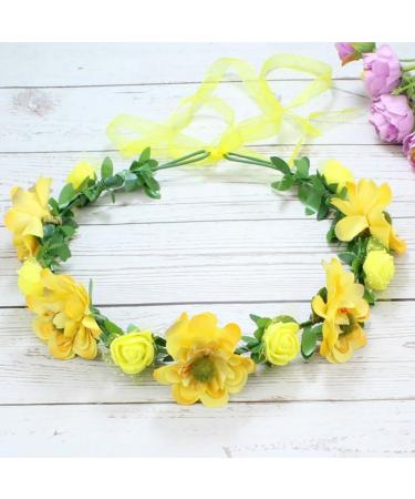 hgnxa Elegant Flower Hairband Bride Flower Crown For Wedding Party Supply Flower Garlands Crown Hair Wreath for Women Milky white - Buy Online on GoSupps.com