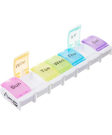 7-Day Pill Organizer Weekly Medication Organizer with Large Compartments Arthritis-Friendly Design BPA Free for Vitamins & Supplements Travel Essential - Buy Online on GoSupps.com
