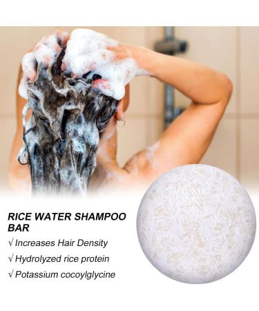 Rice Water Hair Shampoo Soap Bar Anti Dandruff Shampoo Bar Rice Water for Hair Growth for Hair Growth Nourishing Volumizing Cleansing Moisturizing & Strengthening For Dry Damaged Hair-Cruelty Free - Buy Online on GoSupps.com
