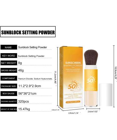 Sunblock Setting Powder with SPF Brush on Block SPF 30 Mineral Powder Sunscreen Powder for Face Makeup Kit Translucent Setting Powder SPF Protector Solar Facial Beach Essentials for Women (3) - Buy Online on GoSupps.com